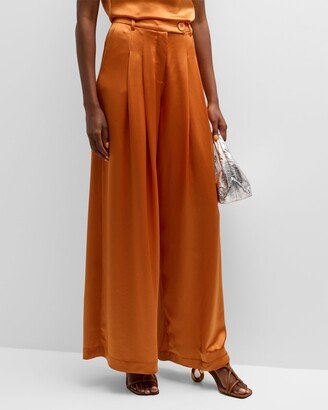 Mateo Pleated Wide-Leg Pants