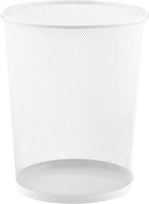 Design Ideas Mesh Wastebasket White