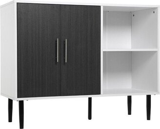 HOMCOM Storage Sideboard, Buffet Cabinet with Adjustable Shelf, Free Standing 2-Door Kitchen Cupboard for Dining Room, Hallway, Grey