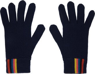 Navy Artist Stripe Gloves