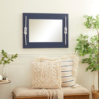 Studio 350 Blue Wood Contemporary Wall Mirror 31 x 23 x 2 - 23 x 2 x 31