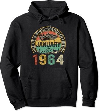 Generic 60 Years Old Vintage January 1964 60th Birthday Gifts Women Pullover Hoodie