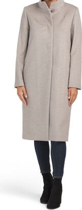 TJMAXX Virgin Wool Long Stand Collar Coat For Women