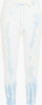 Nolan cropped tie-dyed French cotton-terry track pants