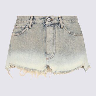 Light Blue Cotton Denim Laudry Shorts