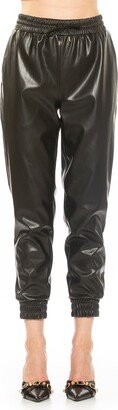 Axel Faux Leather Joggers