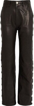 Leather Straight-Leg Danielle Trousers