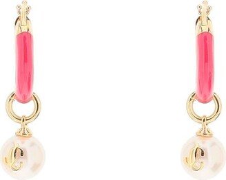 Hoop Earrings With Pearls