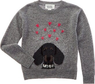 Jacquard Dog Wool & Cashmere-Blend Sweater