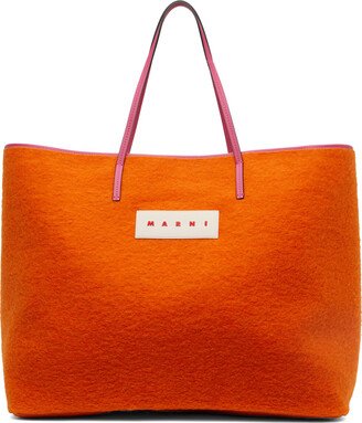 Reversible Orange Medium Janus Tote