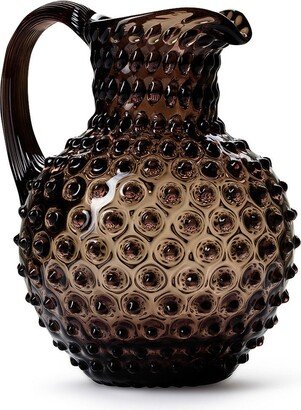 In Flore Caroline Crystal Glass Carafe, Hobnail, 2L, Black