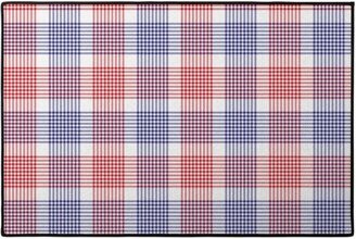 Door Mats: Plaid - Red, White And Blue Door Mat, Multicolor