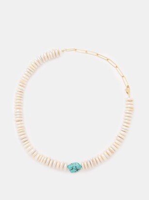 Kira Pearl, Howlite & Gold-vermeil Necklace