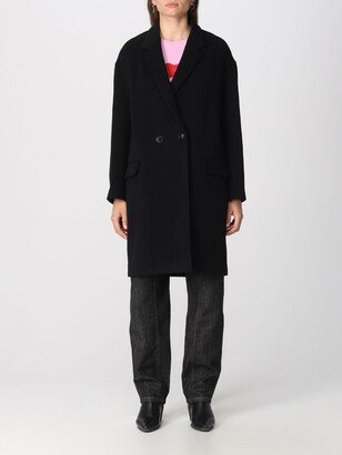 coat in wool and cashmere blend