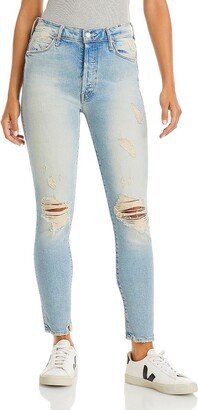 Miranda Womens Distressed Light Wash Jeans