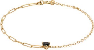 Gold Solitaire Cœur Bracelet