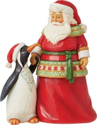 Jim Shore Pint Sized Santa with Penguin Figurine