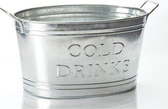 Kindwer Galvanized Cold Drinks Oval Tub