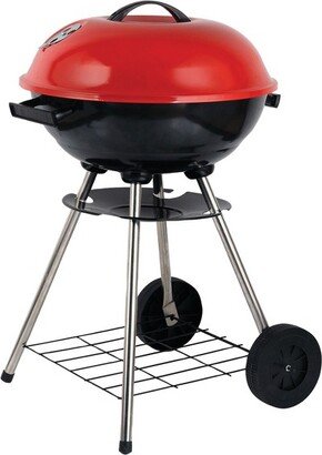 17-In. Portable Charcoal BBQ Grill with Wheels