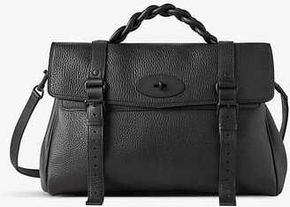 Womens Black Alexa Oversized Leather Satchel bag