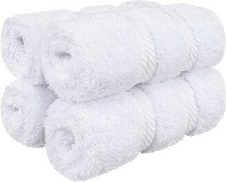 4 Pack Washcloth Set, 100% Cotton Washcloth Hand Face Towels for Bathroom and Kitchen, White