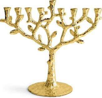 Tree of Life Gold Menorah