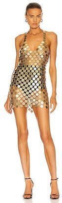 Cara Dress in Metallic Gold