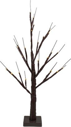 Northlight 24 Lighted Brown Birch Twig Artificial Christmas Tree - Warm White LED Lights