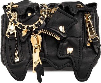 Zip Embellished Shoulder Bag