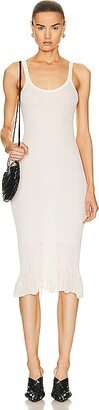 Sleeveless Ruffle Dress in Ivory