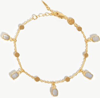Lena Charm Bracelet | 18ct Gold Plated Vermeil/Rainbow Moonstone