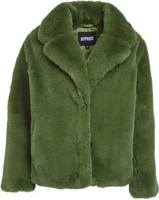 Faux-Fur Single-Breasted Jacket