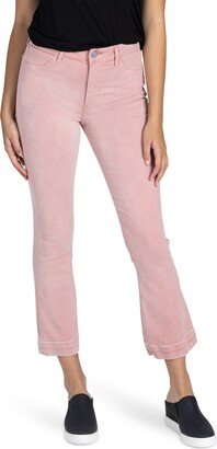 London Contrast Crop Flare Leg Jeans