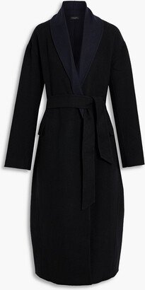 Anika brushed wool-blend twill coat