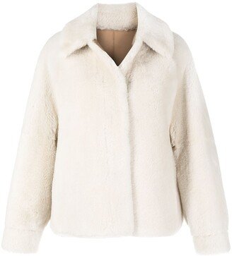 Dolman Sleeves Shearling Jacket