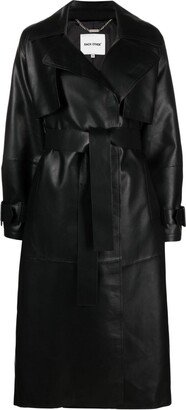 x Elizabeth Sulcer oversized faux leather trench coat