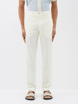 Linen Slim-leg Trousers