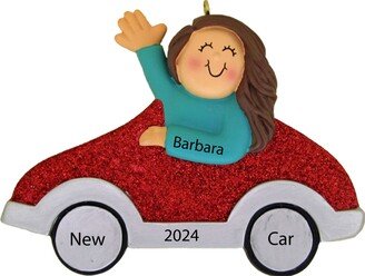 Personalized My New Car Ornament, Red Decor, Sweet 16 Gifts, Girl Driving Cute Accessories For Women Teens