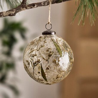 Pressed Botanicals Glass Globe Ornament