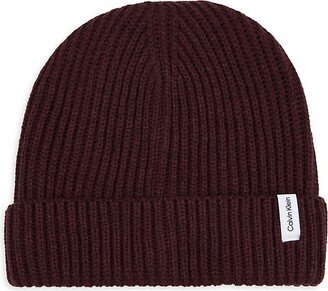 Wool & Cashmere Ribbed Knit Beanie