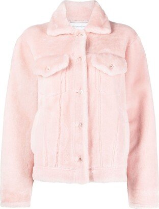 Nuances shearling buttoned jacket