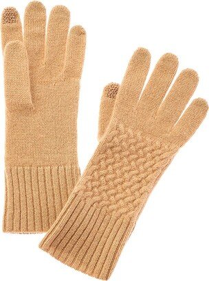 Basket Weave Stitch Cashmere Gloves