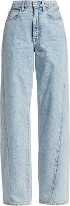 Eva High-Rise Twisted Wide-Leg Jeans