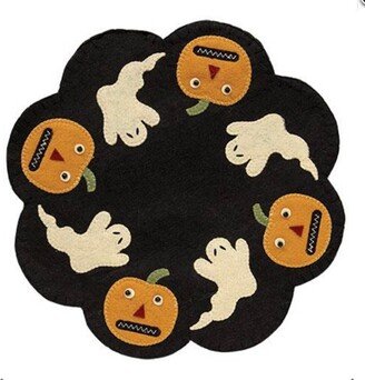 Ghost & Pumpkin Felt Mat New