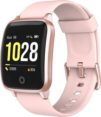 Letscom Smart Watch 1.3 with Heart Rate Monitor IP68 Water-Resistant Smartwatch Activity Tracker Pedometer for iOS and Android - ID205s - Pink