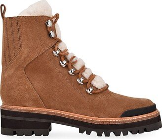 Izzie Shearling-Lined Suede Work Boots