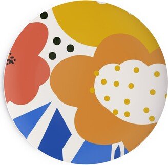 Salad Plates: Papercut Flowers - Multi Salad Plate, Multicolor