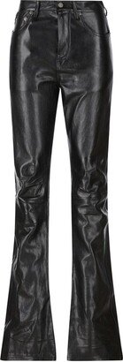 Flared Leather Pants-AB