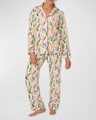 Printed Cotton Jersey Pajama Set-AA