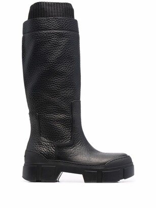 Quintino knee-high leather boots